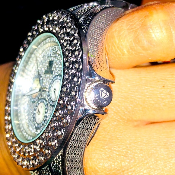 REAL DIAMOND EXCLUSIVE collection mens Bling watch - Picture 8 of 17